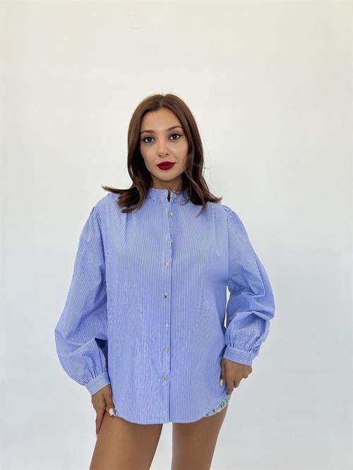 Wholesale Shirt-Blue and White Striped