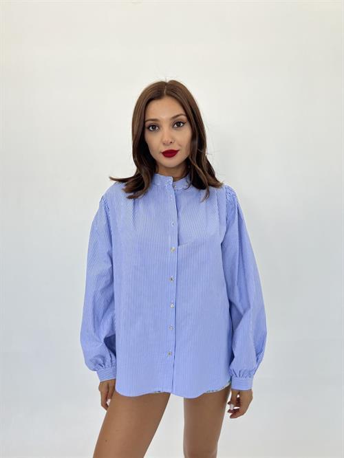 Wholesale Shirt-Blue and White Striped