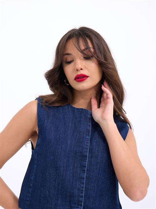 Wholesale WomenS Cotton Vest-Blue