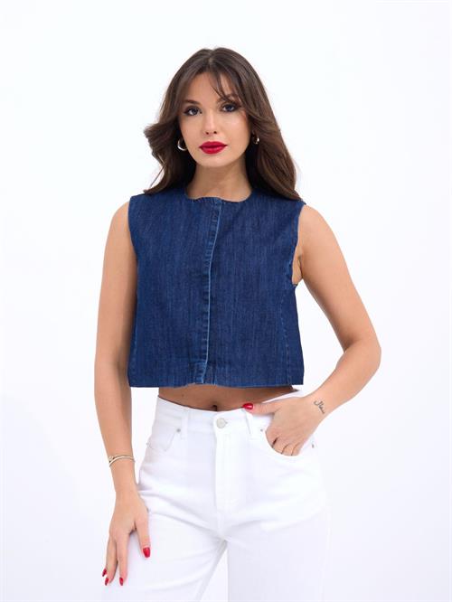 Wholesale WomenS Cotton Vest-Blue