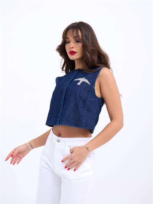 Wholesale WomenS Cotton Vest-Blue