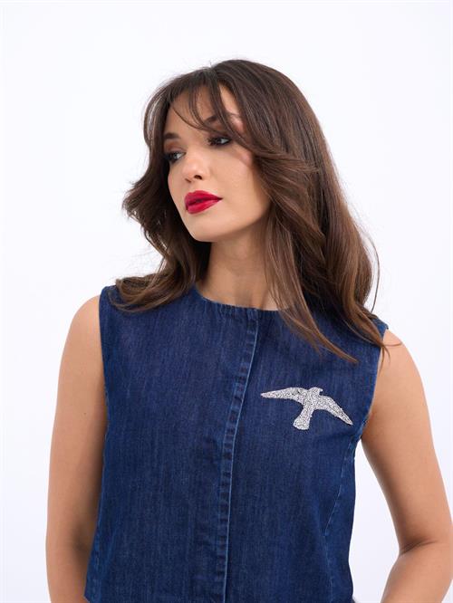 Wholesale WomenS Cotton Vest-Blue