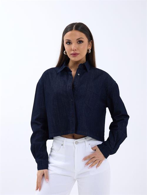 Wholesale Womens Navy Denim Shirts