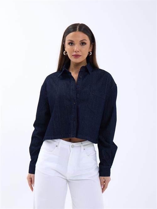 Wholesale Womens Navy Denim Shirts