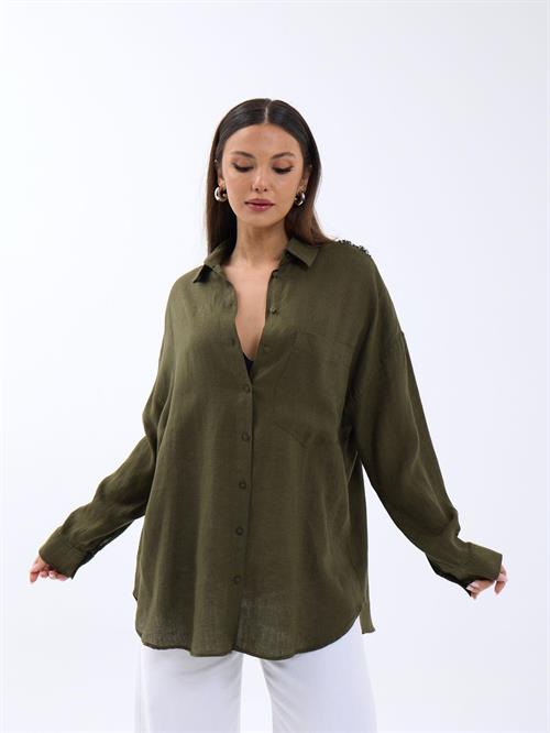 Wholesale Women Khaki Shirt