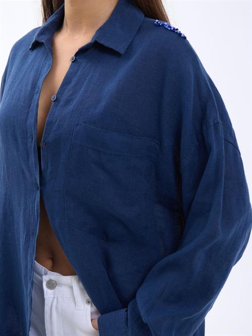 Wholesale Women Navy Blue Shirts