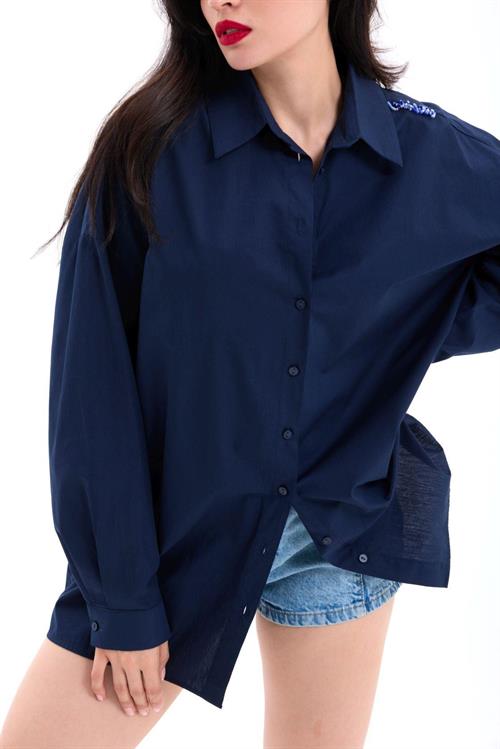 Wholesale Women Shirts-Dark Blue