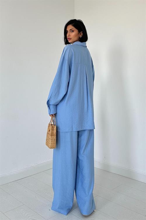 Wholesale Blue Shirt and Trousers Set