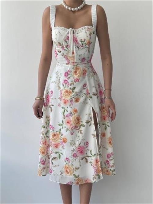 Wholesale Angelic Slit Detailed Dress