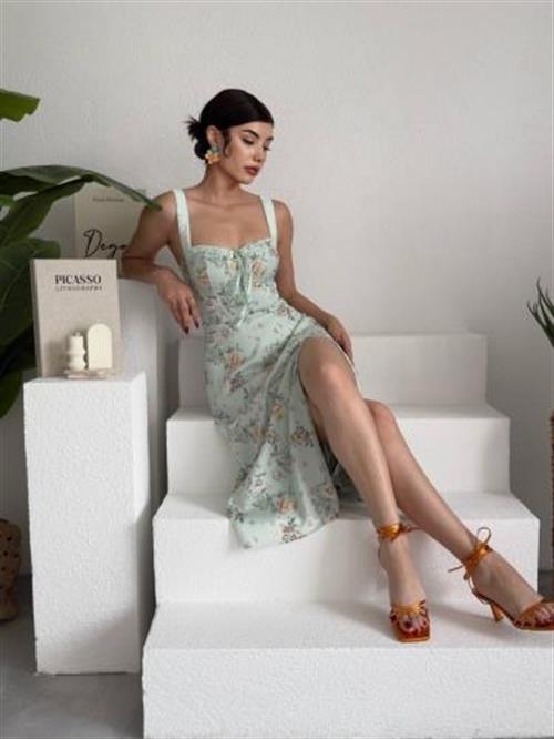 Wholesale Angelic Slit Detailed Dress