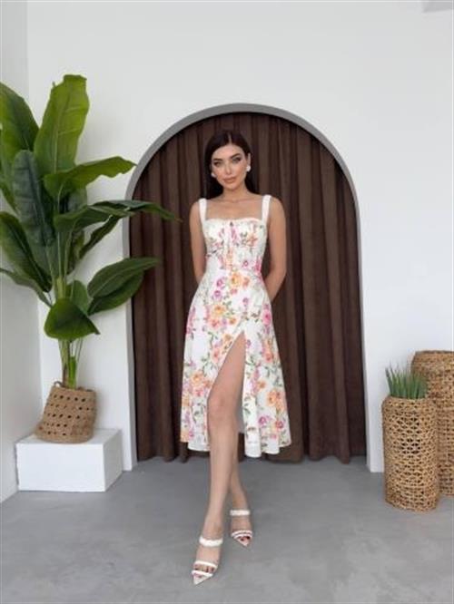 Wholesale Angelic Slit Detailed Dress