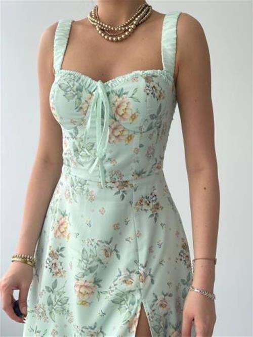 Wholesale Angelic Slit Detailed Dress