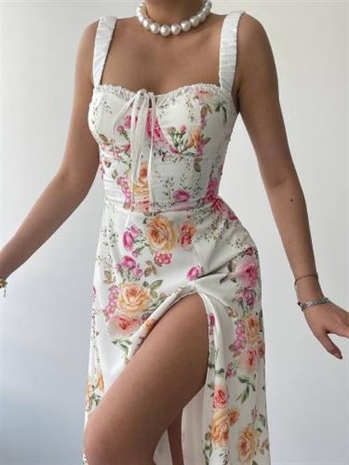 Wholesale Angelic Slit Detailed Dress