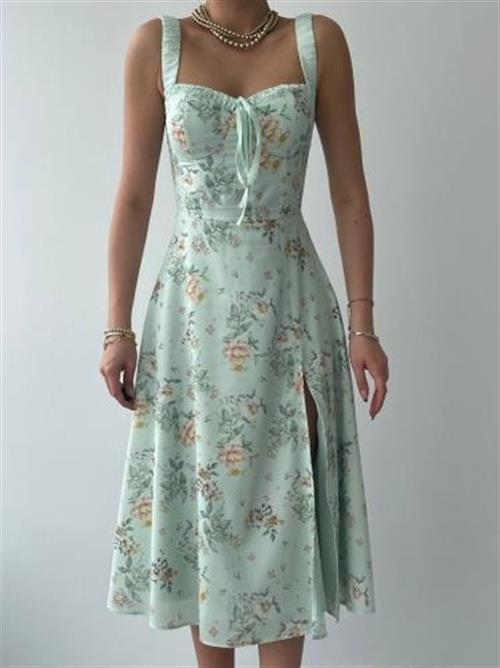 Wholesale Angelic Slit Detailed Dress