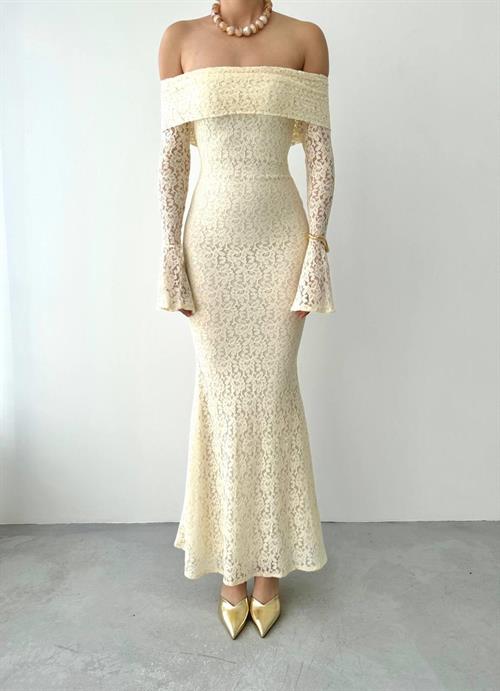 Arya Strapless Lace Dress