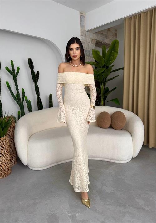 Arya Strapless Lace Dress