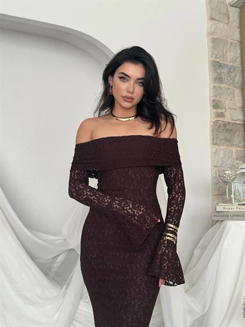 Arya Strapless Lace Dress