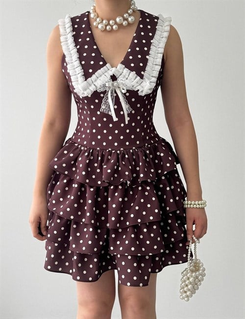 Asel Brooch Detail Dress