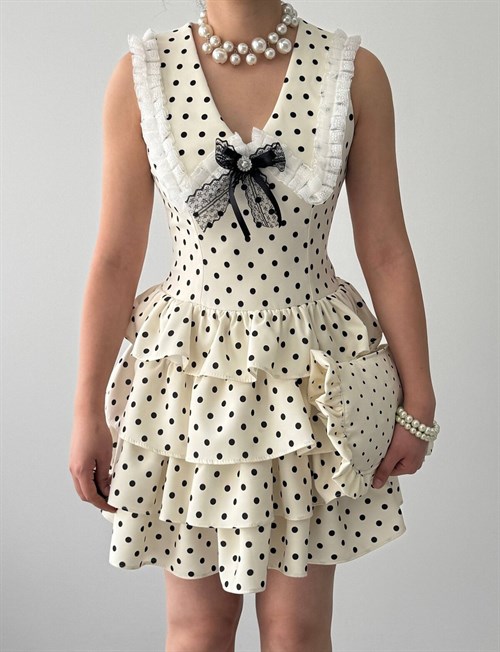 Asel Brooch Detail Dress
