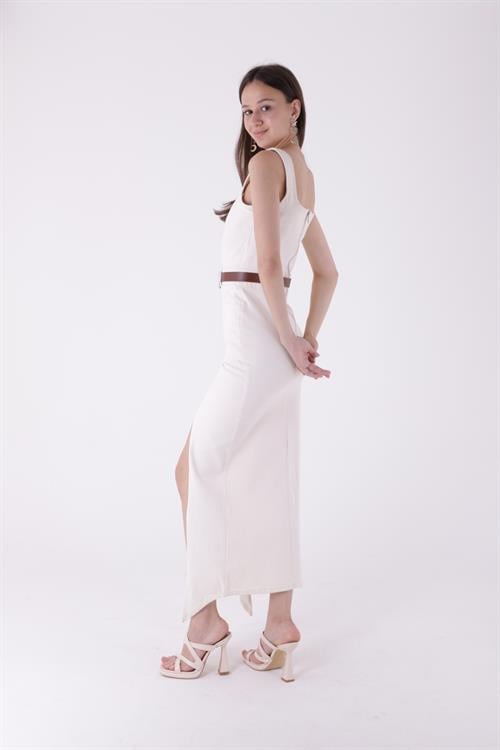 Asimetrik Detaylı Kot Elbise 3019-08-(S-XL)