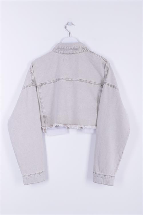 Wholesale Lined Denim Jacket - Dark Gray Denim