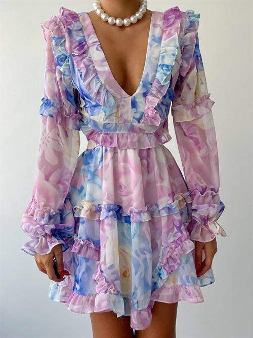 Wholesale Avellino Sırt Dekolteli Elbise