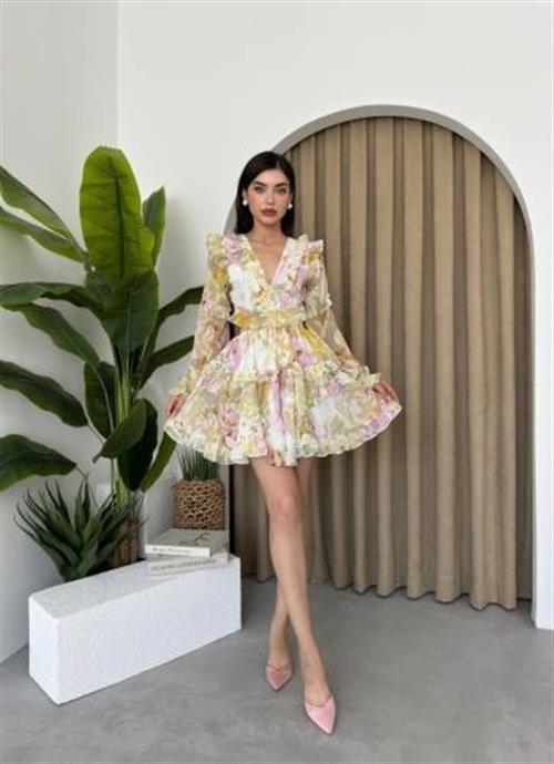 Wholesale Avellino Sırt Dekolteli Elbise