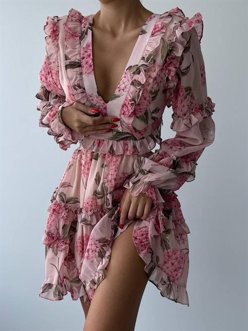 Wholesale Avellino Sırt Dekolteli Elbise