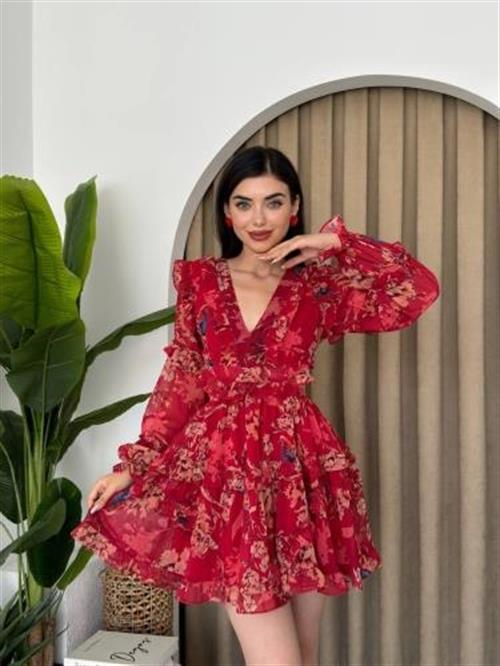 Wholesale Avellino Sırt Dekolteli Elbise