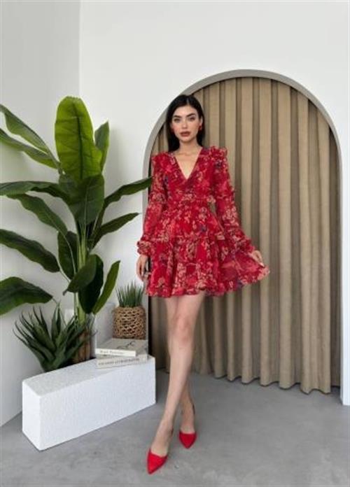 Wholesale Avellino Sırt Dekolteli Elbise