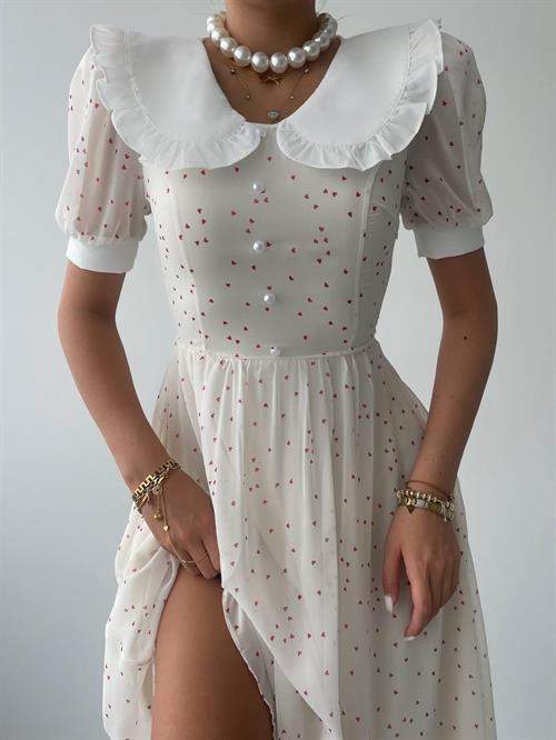 Wholesale Aversa Pearl Detail Chiffon Dress