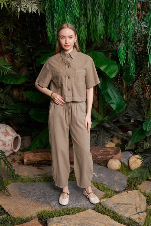 Balloon Linen Pants Hs705- 78-(S-Xl)