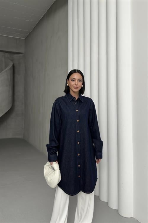 Button Shirt with Balloon Sleeve 6093-17-(S+L+3)