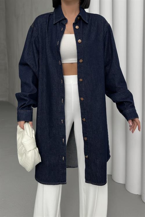 Button Shirt with Balloon Sleeve 6093-17-(S+L+3)