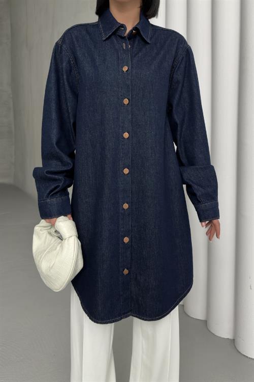Button Shirt with Balloon Sleeve 6093-17-(S+L+3)