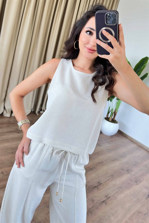Basic Model Taş Keten Toptan Takım