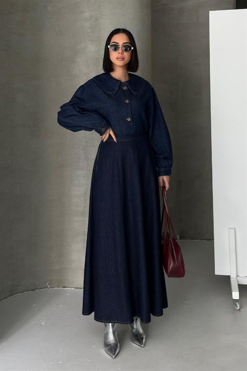 Bebe Yaka Gömlek 6095-17-(S-XL)