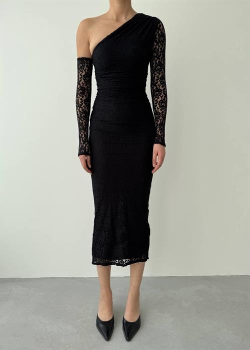 Bees One Shoulder Detailed Dress