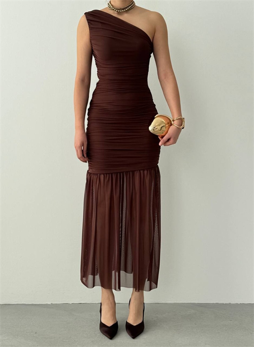 Wholesale Brown Bekol Midi Dress