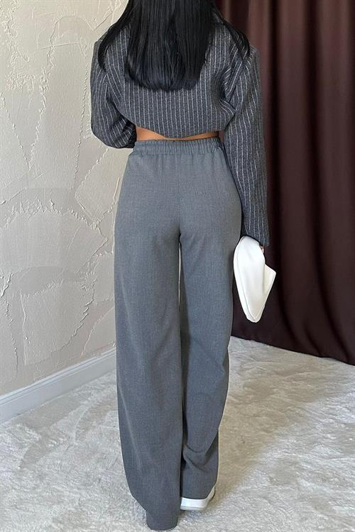 Wholesale Anthracite Trousers with Drawstring Waist