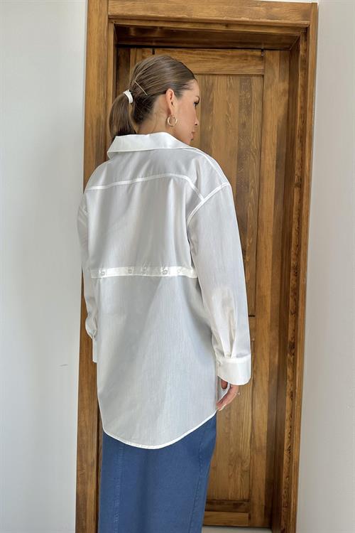 Wholesale White Detachable Poplin Shirt