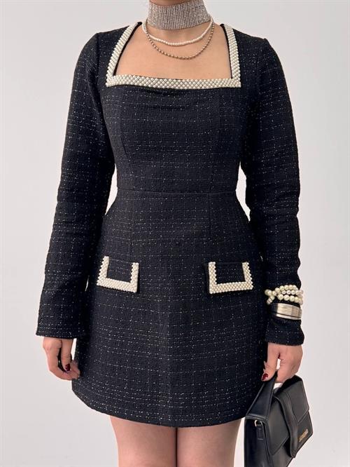 Belor Pearl Detail Dress