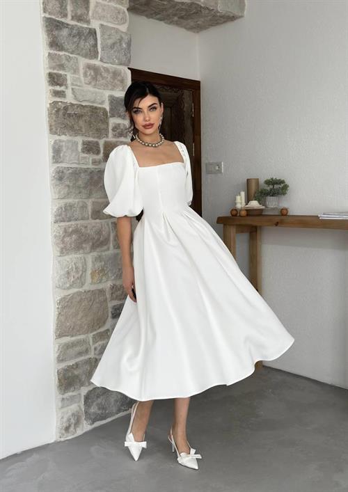 Benjamin A-Line Skirt Midi Dress