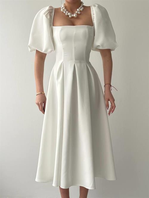 Benjamin A-Line Skirt Midi Dress