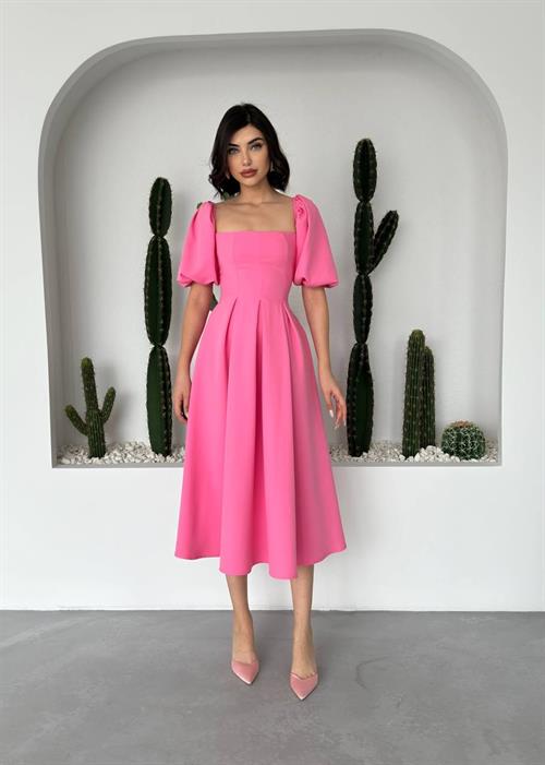 Benjamin A-Line Skirt Midi Dress