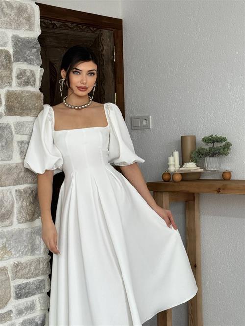 Benjamin A-Line Skirt Midi Dress