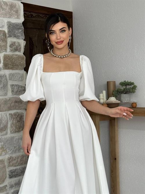 Benjamin A-Line Skirt Midi Dress