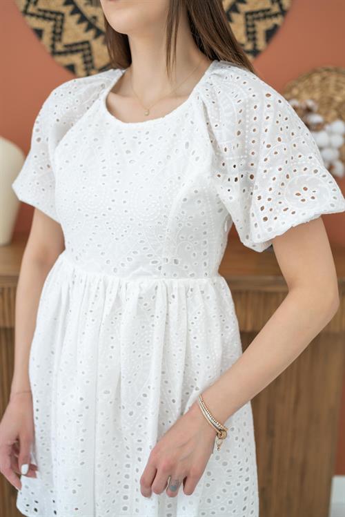 Toptan Beyaz Fisto Elbise