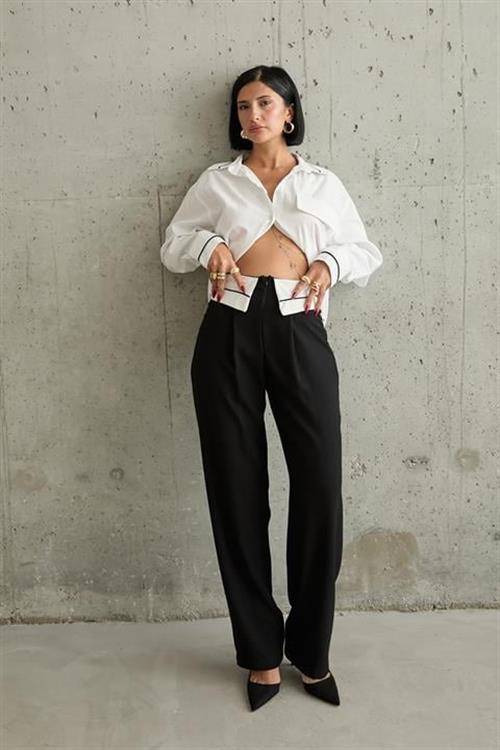 Wholesale White Shirt with Contrast Trim