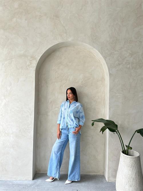 Embroidery Wholesale Shirt - Blue